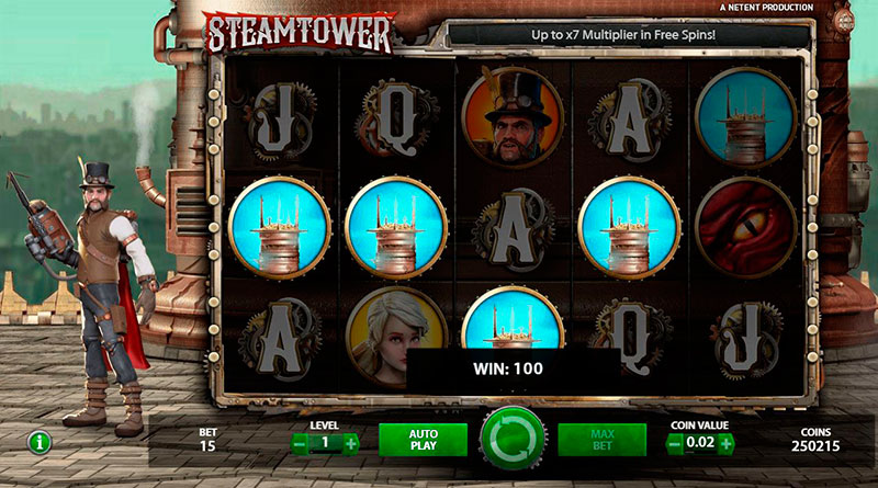 игровой автомат онлайн Steam Tower